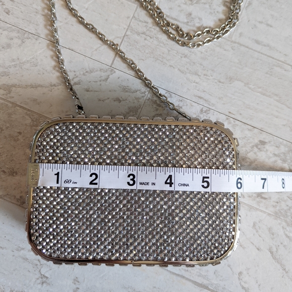 Caché Rhinestone Hardcover Clutch with Strap - Picture 13 of 16